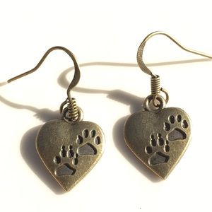 Bronze colored Love ❤️ animal paw prints 🐾